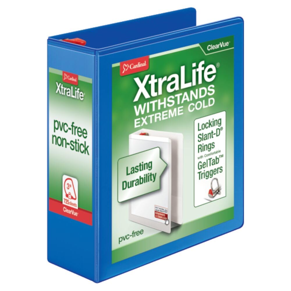 Amazon | Cardinal XtraLife ClearVue 26301 Dリングバインダー 汚れを